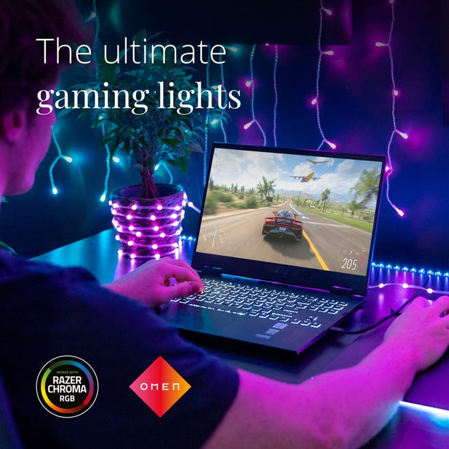 Twinkly Dots 200L RGB LED strip med sort ledning 10 meter