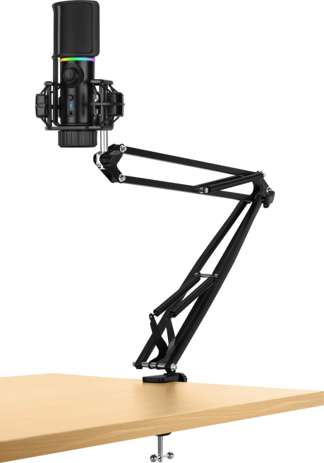 Streamplify MIC RGB Mikrofon incl. Mic-arm - Sort