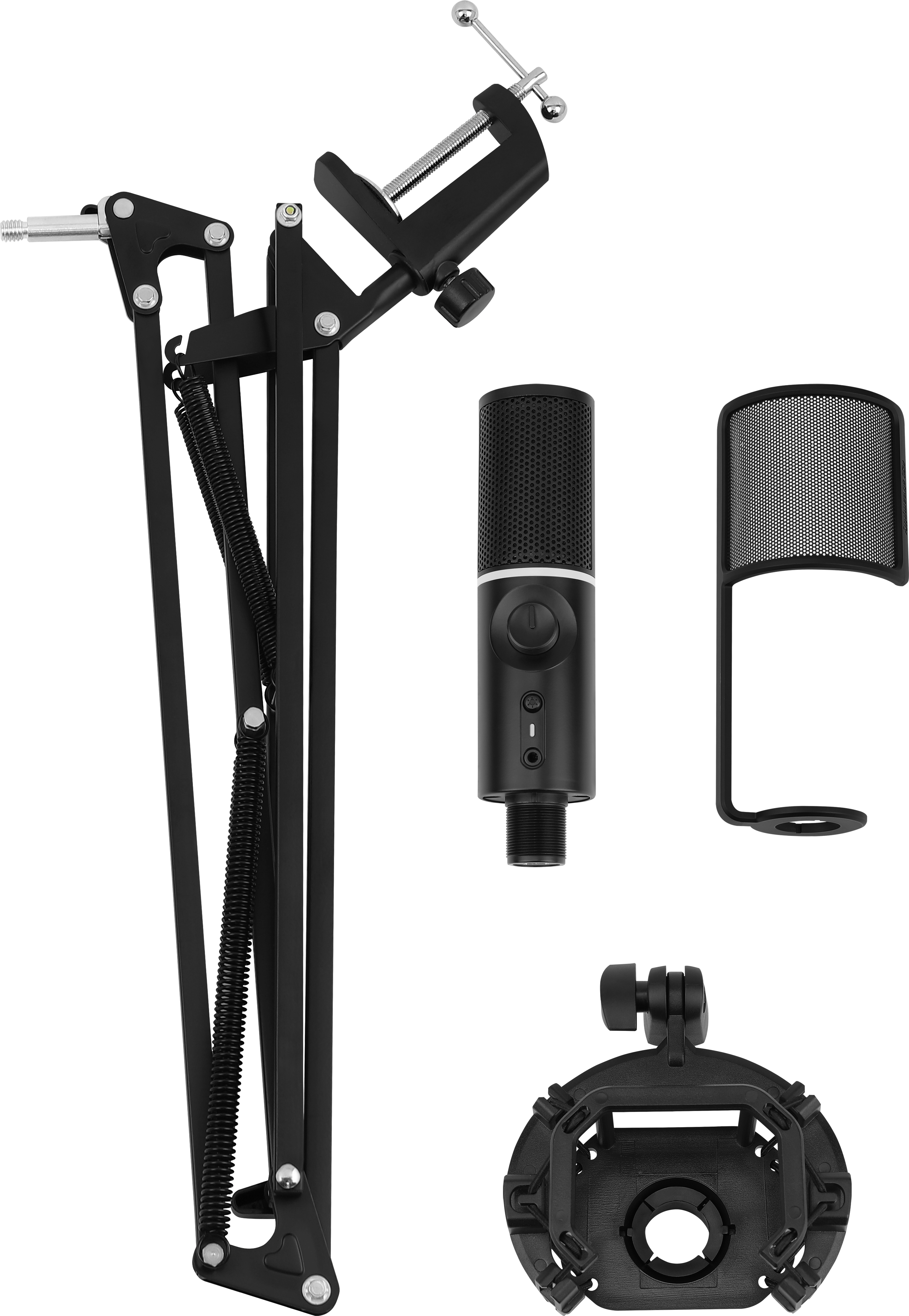Streamplify MIC RGB Mikrofon incl. Mic-arm - Sort