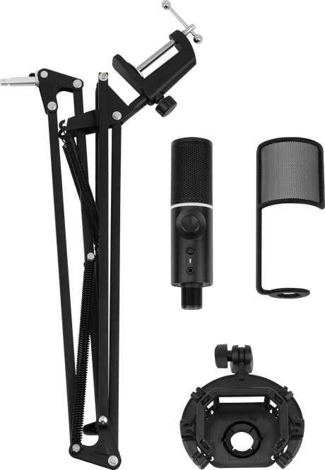Streamplify MIC RGB Mikrofon incl. Mic-arm - Sort