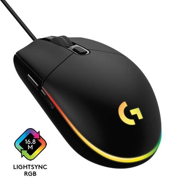 Logitech - G203 LIGHTSYNC Gaming mus sort
