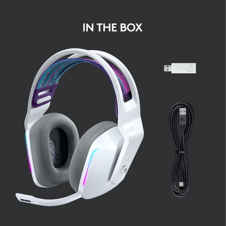 Logitech - G733 LIGHTSPEED Headset - hvid - 2.4GHZ