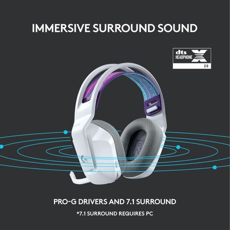 Logitech - G733 LIGHTSPEED Headset - hvid - 2.4GHZ
