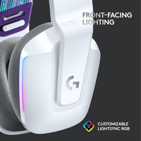 Logitech - G733 LIGHTSPEED Headset - hvid - 2.4GHZ