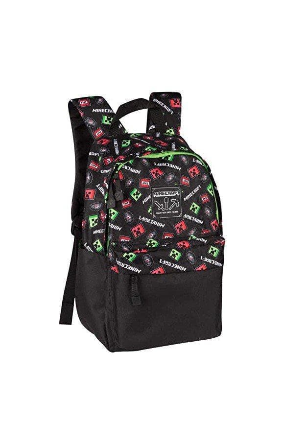 Minecraft 17 Creepy Things Backpack Green